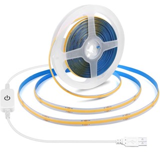 Đèn LED dải Angelila 5V COB với bộ điều khiển có thể điều chỉnh độ sáng cảm ứng 320LED / mét RA90 Đèn nền trong nhà Đèn LED TV cho phòng ngủ Tủ bếp Gương