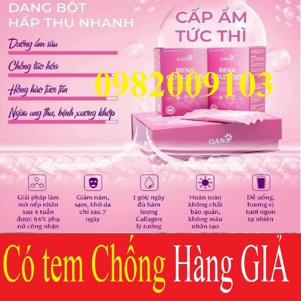 Bena collagen hộp 15 gói - giúp chống lại quá trình lão hoá, giá da trắng- căng bóng