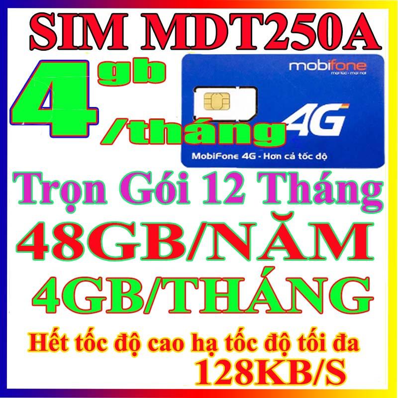 Sim 4G mdt250a mobifone trọn gói 1 năm không nạp tiền, cam kết bảo hành 12 tháng