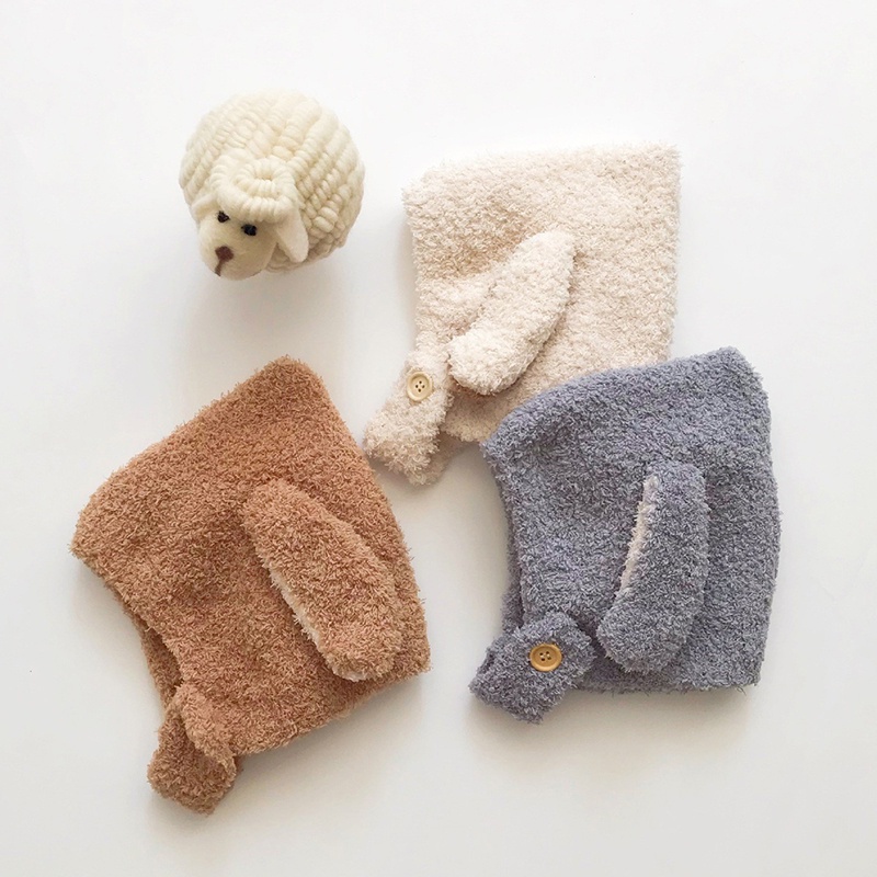 Mũ Tai Thỏ Bằng Lông Nhung Dễ Thương Xinh Xắn Dành Cho Bé