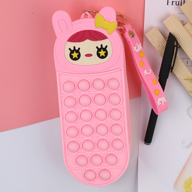 Túi Đựng Bút Silicon Sức Chứa Lớn In Hình rodenticide pioneer Hoạt Hình Cho Trẻ Em