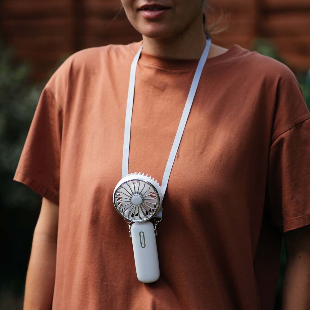 Portable Rechargeable Handheld Fan - Small Quiet Personal Cooler Powered Desk