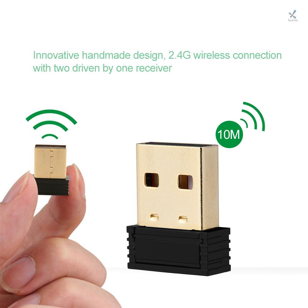 Bộ Bàn Phím Và Chuột Không Dây 2.4G Bằng Gỗ Tre Tự Nhiên