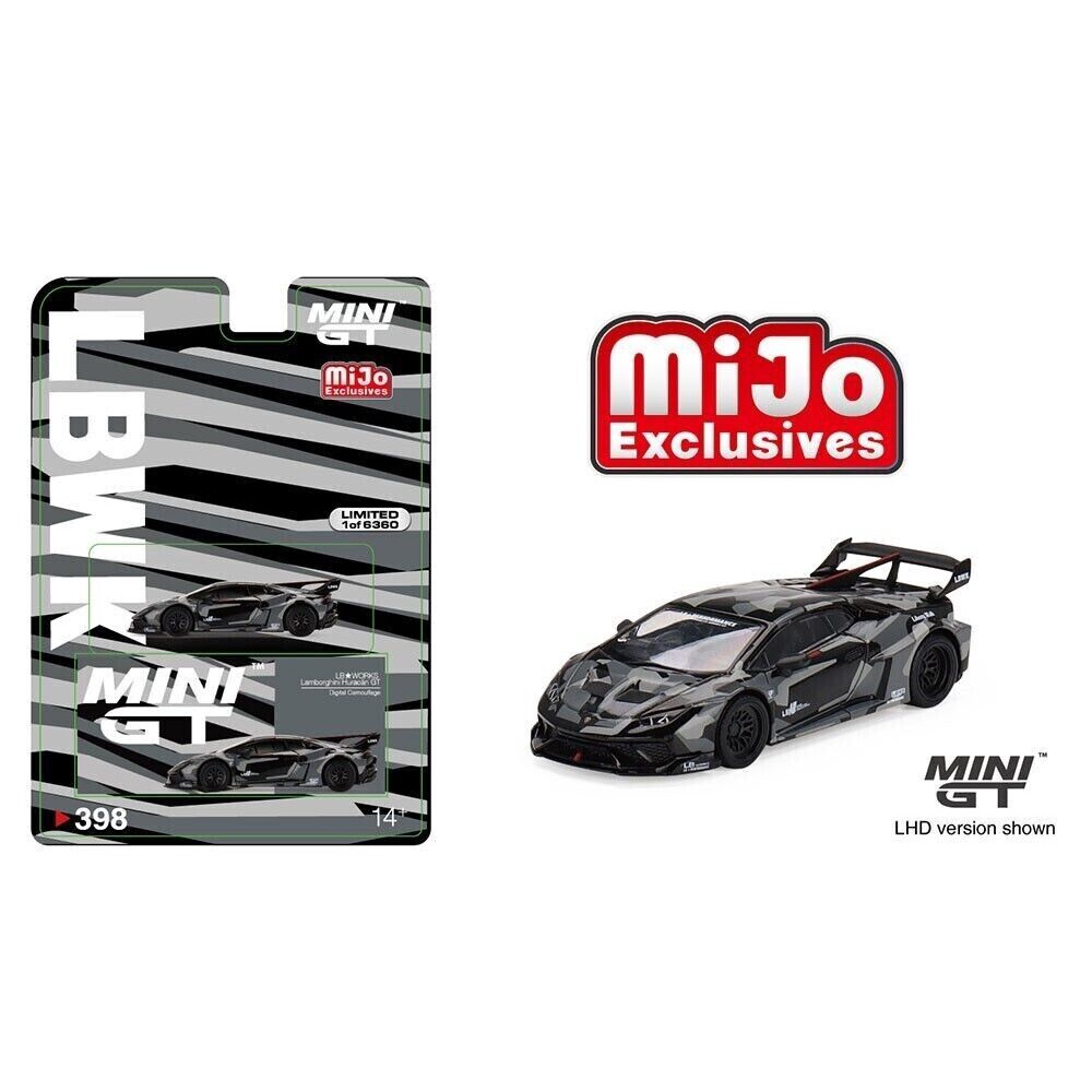 Mô Hình Xe MiniGT 398 LB★WORKS Lamborghini Huracán GT Digital Camouflage (Ver. US Card)
