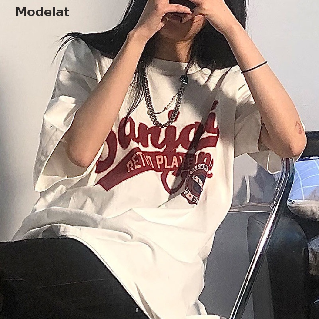 Áo Thun Tay Ngắn Dáng Rộng Phong Cách Harajuku Hàn Quốc Thời Trang Mùa Hè Cho Nữ Y2k