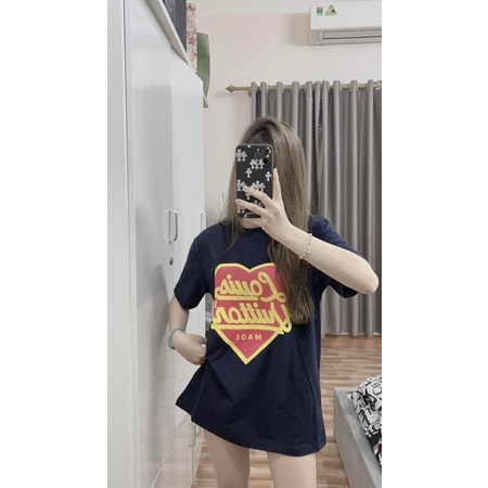 Áo phông luôn vui tươi tim đỏ LN12