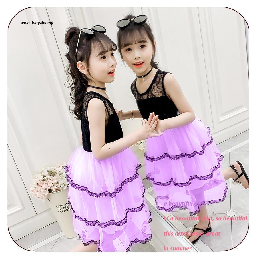 Váy công chúa mùa hè cho bé gái Váy bánh bèo mùa hè tây hóa cho trẻ em Váy xu hướng thời trang Trung Quốc và Hàn Quốc 2023