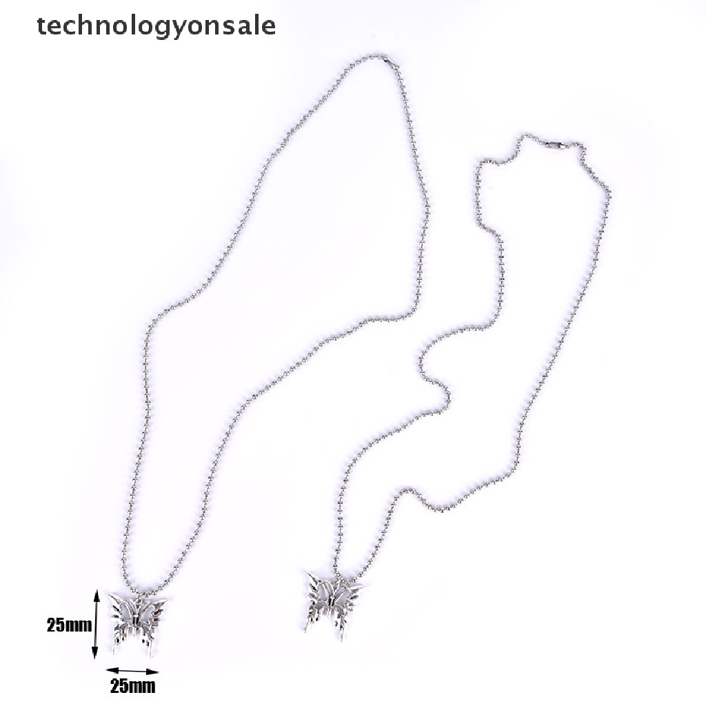 Vòng cổ Mặt Hình Bướm Bằng Thép Không Gỉ Thời Trang Goth