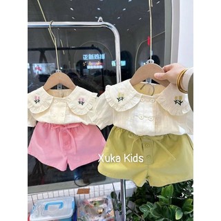 Set đồ bộ bé mềm mặc nhà tiểu thư dễ thương
