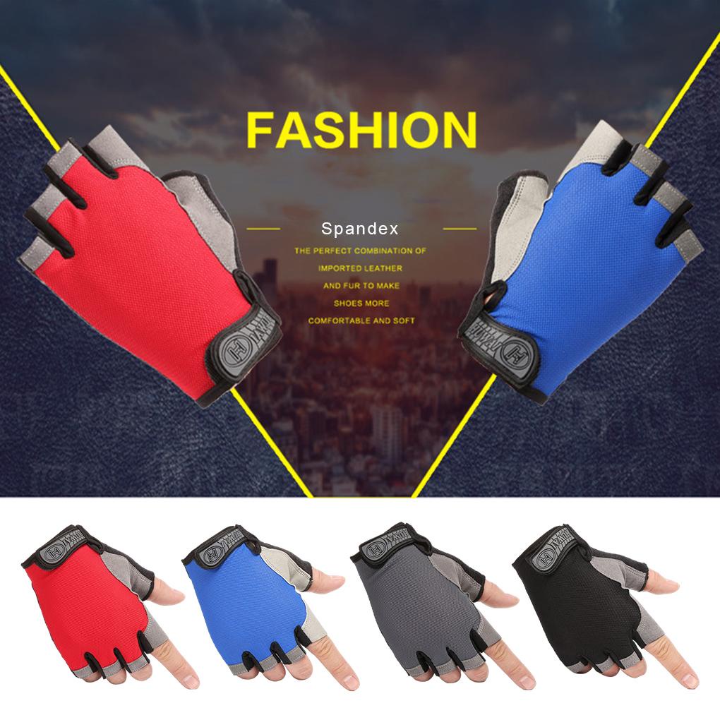 Găng Tay Thể Thao Hở Ngón Chống Trượt Thoáng Khí Cho Nam Nữ