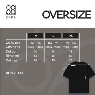 OPPA Áo thun Basic Cotton Thêu logo TRU02 màu Đen