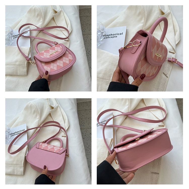 Túi Đeo Chéo Hình Thoi Đơn Giản Thời Trang Mùa Xuân 2023 Phong Cách Phương Tây