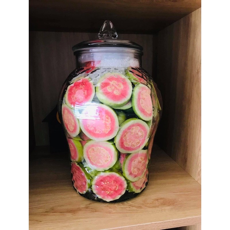 (Từ 3L tới 10L) Bình thủy tinh ngâm rượu vát kim cương mã 8833 nắp thủy tinh