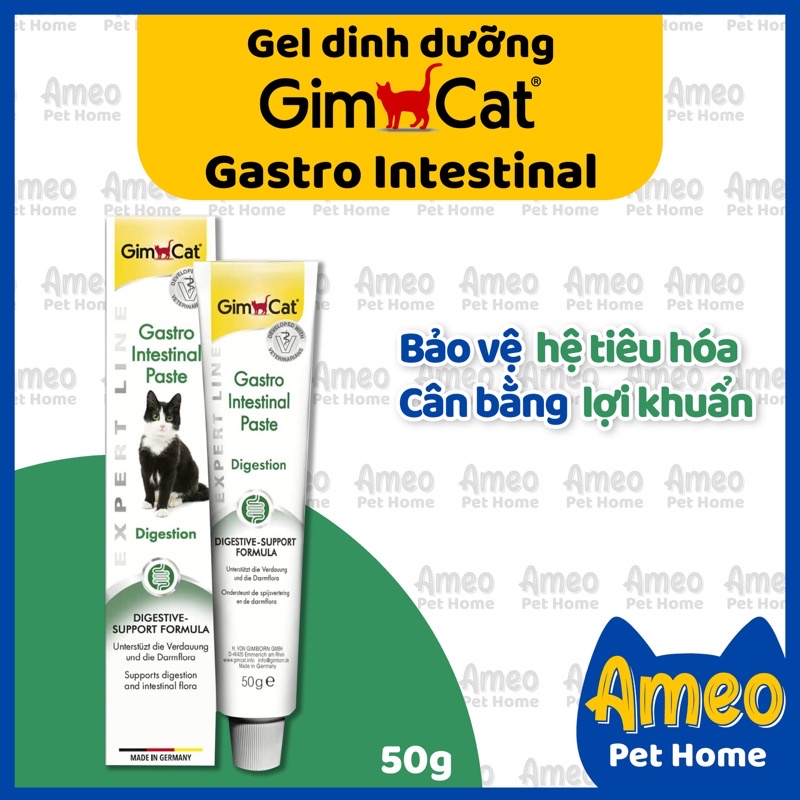 (Dòng chuyên) Gel GimCat hỗ trợ tiêu hoá cho mèo, gel dinh dưỡng GIM CAT Gastro Intestinal Paste