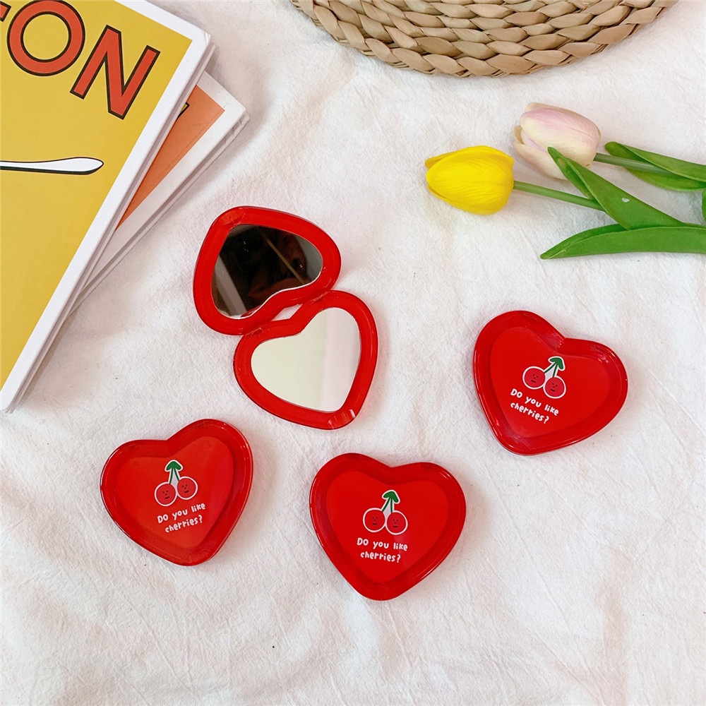 Gương Trang Điểm Hình Trái Cherry Xinh Xắn