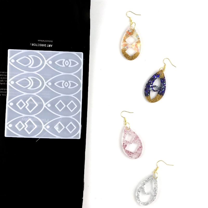 Khuôn Silicone Làm Móc Khóa DIY Hình Giọt Nước Độc Đáo