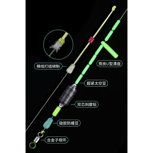 Bộ Dây Trục Câu Đơn Buộc Sẵn - trục săn hàng Nam Hải