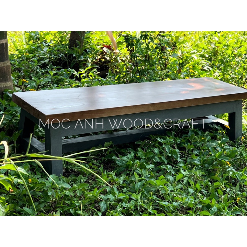 Ghế băng dài bằng gỗ tự nhiên dài 80cm, 1m, 1m2  để ban công, hành lang đi giày