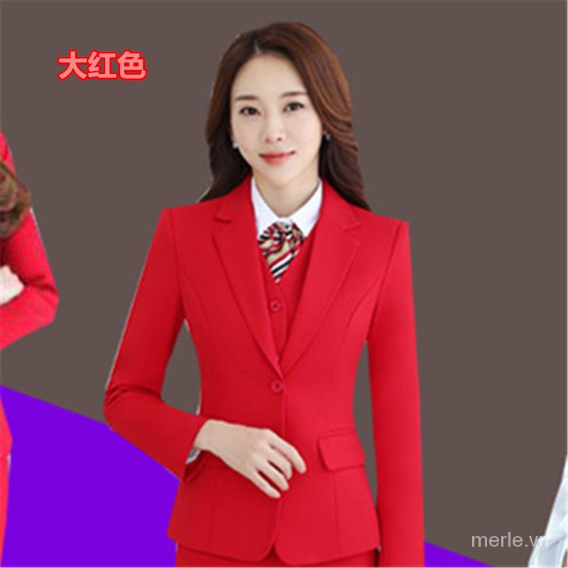 Áo Khoác Vest Màu Xanh Dương / Hồng / Tím / Xanh Lá / Đen Thời Trang Xuân Thu Chuyên Nghiệp Cho Nữ