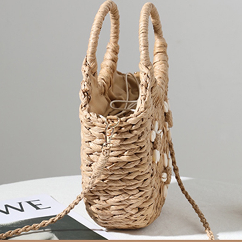 Túi Đeo Chéo Đan Tay Hình Vỏ Sò IELGY Dễ Thương Thời Trang Đi Biển Cho Nữ