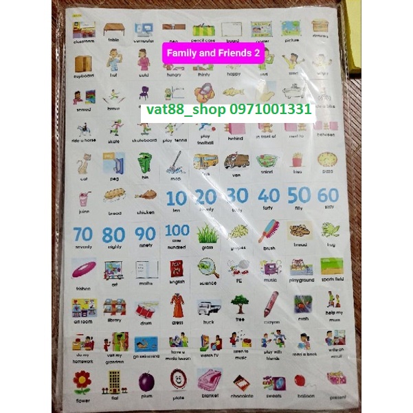Sticker từ vựng Family & Friends bản quốc tế............