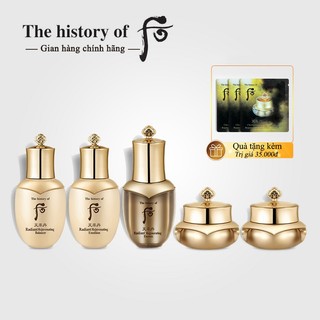 Bộ Dưỡng Tái Sinh Whoo Cheongidan Radiant 5pcs - Bộ Whoo Radiant; Kem whoo, Tinh chất Whoo, Nước hoa hồng và sữa dưỡng w