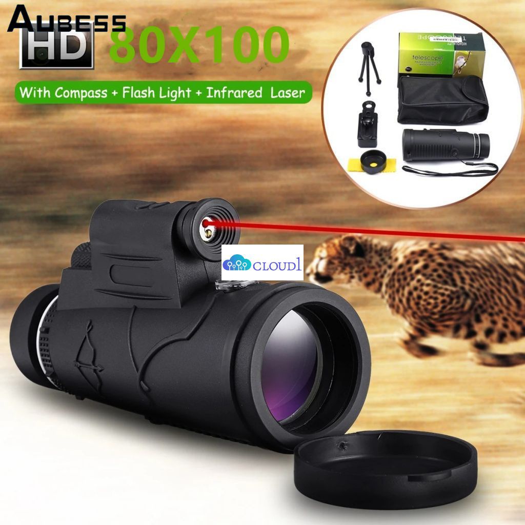 Kính Thiên Văn Một Mắt Kính Thiên Văn Tầm Nhìn Ban Đêm 80X100 Hd Kính Thiên Văn Siêu Zoom Tầm Xa Cloud1