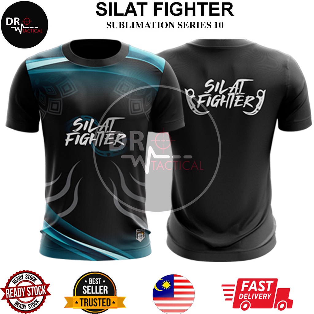 Dr Áo Thun Chiến Thuật Sợi Nhỏ Hiqh Thương Hiệu Mới In Thăng Hoa Silat Fighter Hàng Có Sẵn Malaysia