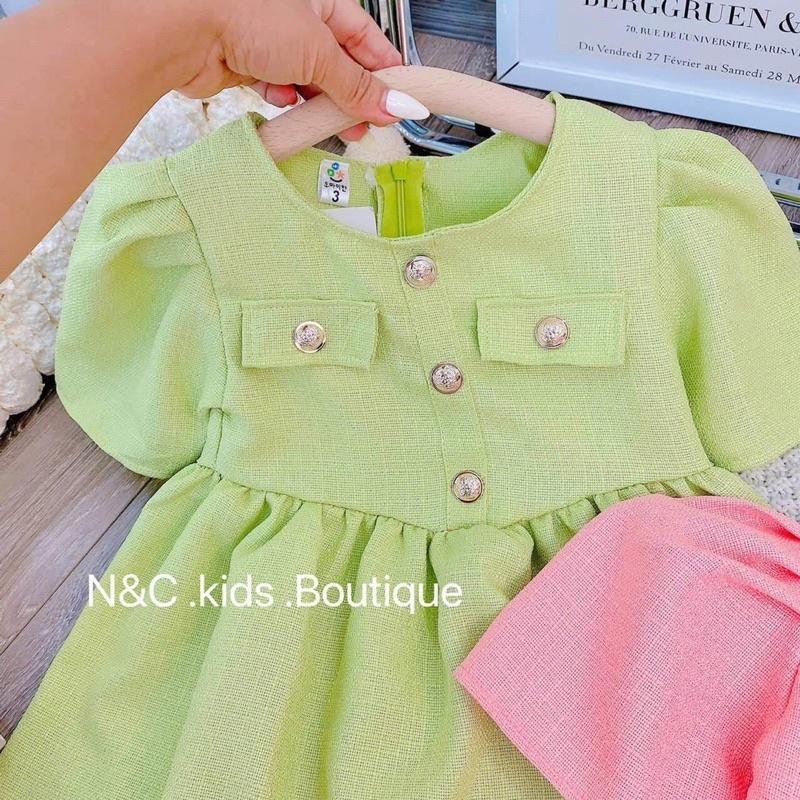 Váy Dạ Mùa Hè Tiểu Thư Sang Chảnh Điệu Đà Dành Cho Bé Gái 8-24kg