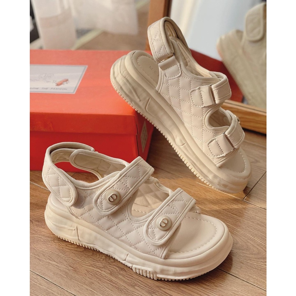 Giày quai hậu nữ, dép sandal quai hậu hàng đẹp fullbox GUUEM - GDEPDD07