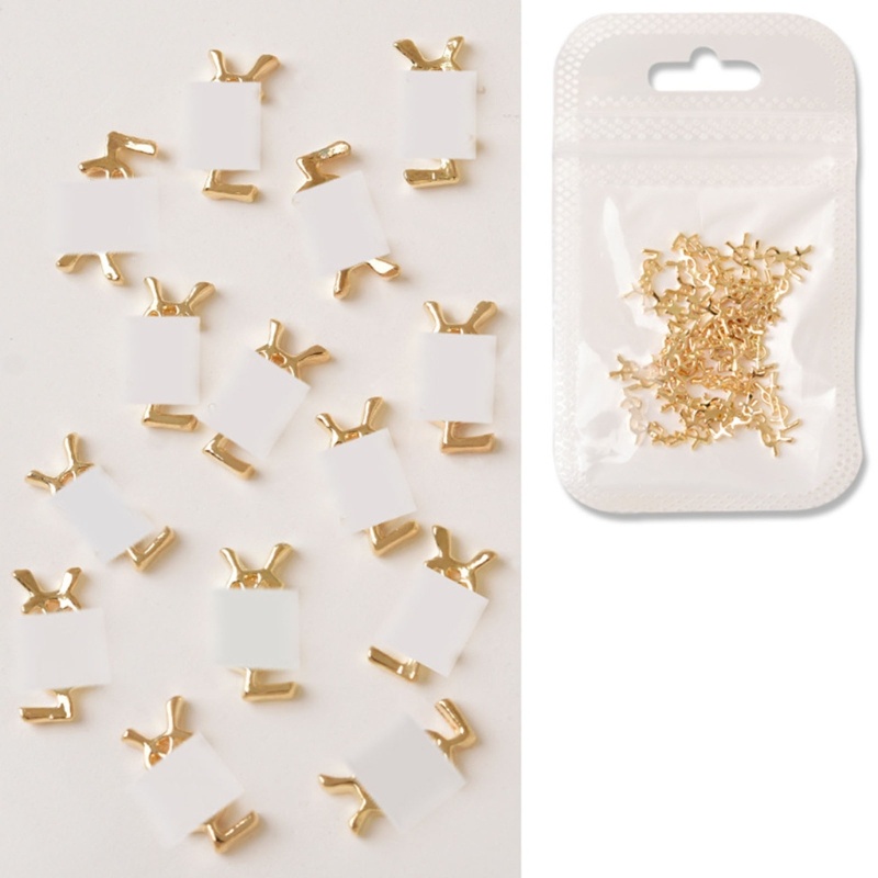 Set 30 Phụ Kiện Trang Trí Móng Tay Hình Gấu 3D Bằng Hợp Kim DIY