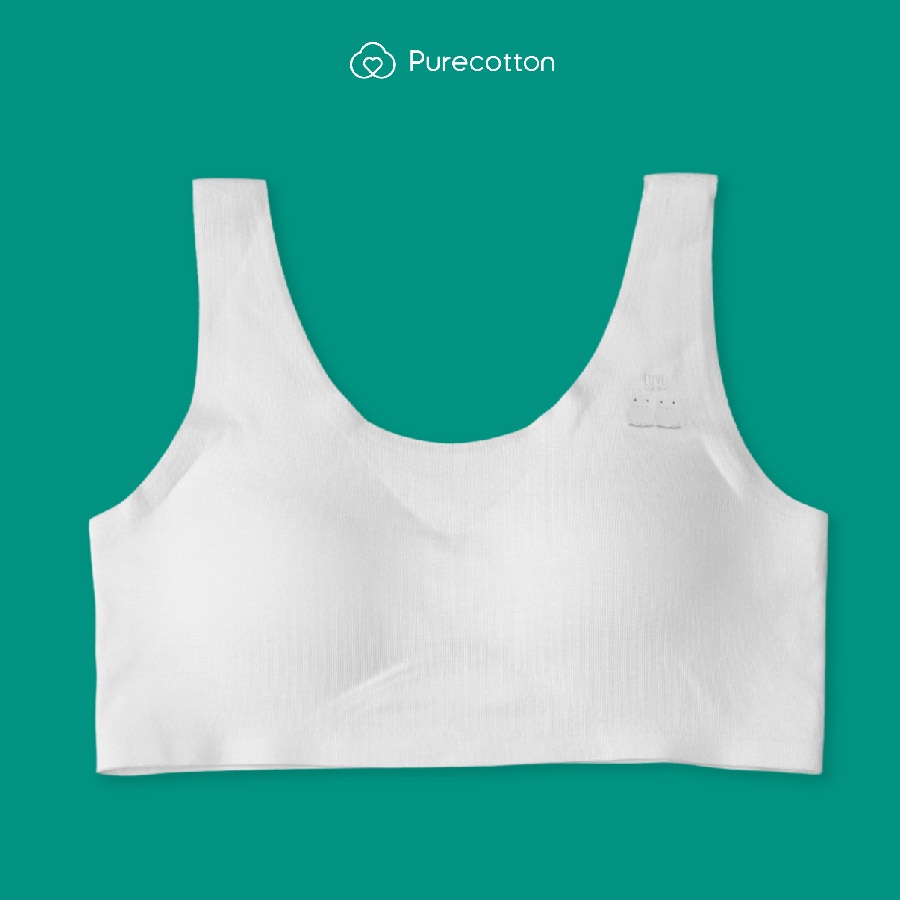 Áo lá học sinh không viền Purecotton chất liệu cotton cao cấp Cute Cat PC099