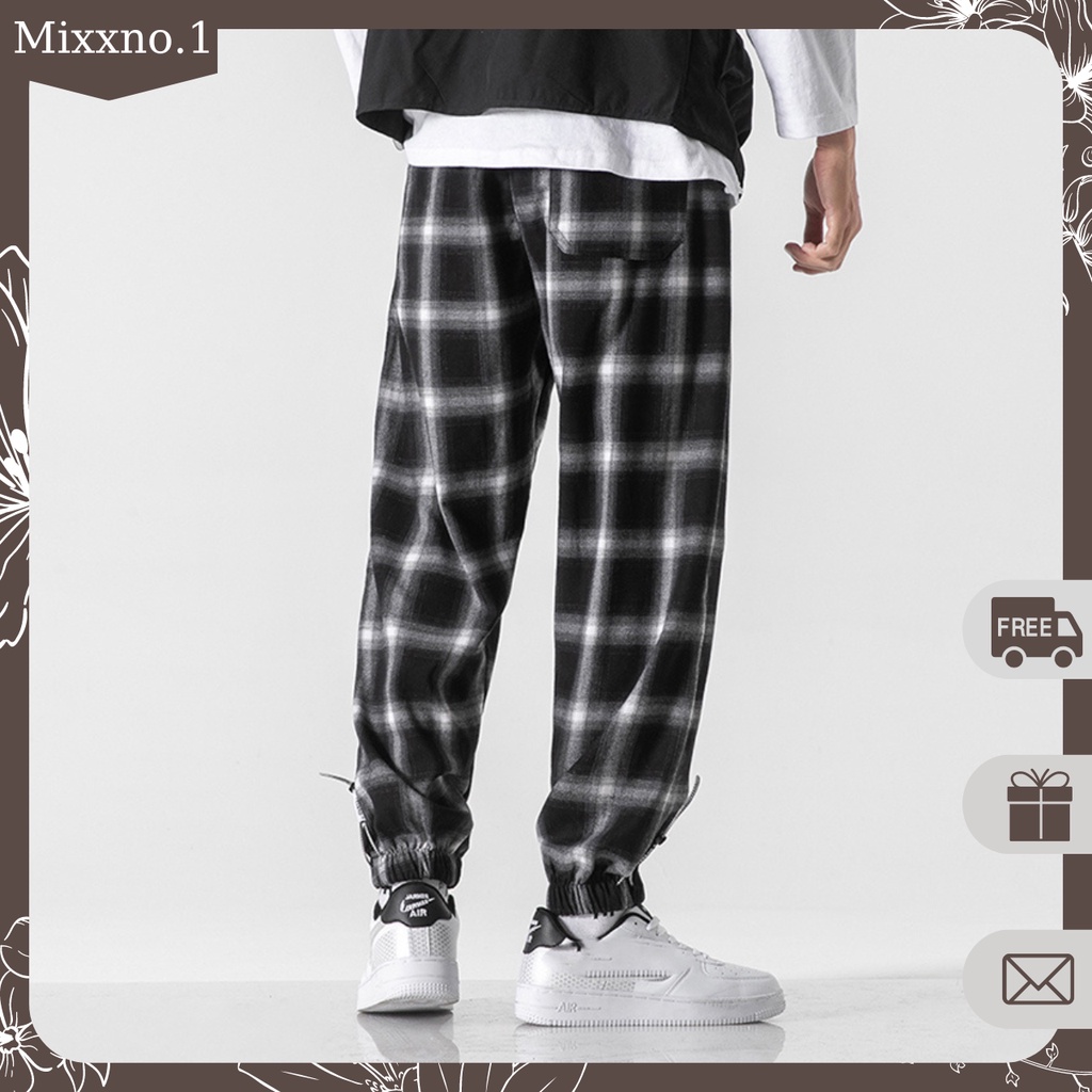 Quần Jogger Nam Hot Trend Kẻ Sọc Caro Form Rộng Dây Rút Phong Cách Thời Trang Mixxno1 QUAN NAM 137