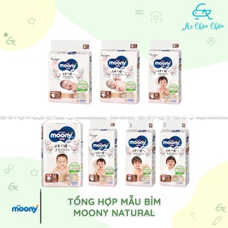 MCC Tã Bỉm Moony Natural - Hàng Chuẩn Nội Địa Nhật -Size: NB63 Miếng/S58 Miếng/M46 miếng