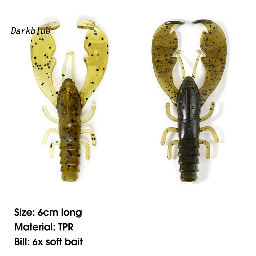 Bộ 6 Mồi Câu Cá Giả Hình Tôm Hùm Mềm Màu Sắc Tươi Sáng Có Thể Tái Sử Dụng