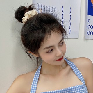 Phụ Kiện Tóc Cột Tóc Scrunchies Handmade Lụa Mềm Chun Co Giãn Bảo Vệ Tóc 2023