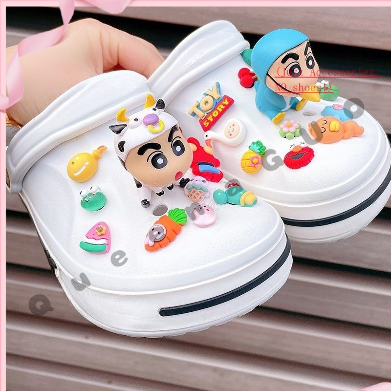 sticker dép crocs( KHÔNG KÈM DÉP )Jibbitz, charm gắn sục/Phụ Kiện Trang Trí Giày diy Họa Tiết Hoạt Hình Shin-Chan Có Thể Tháo Rời