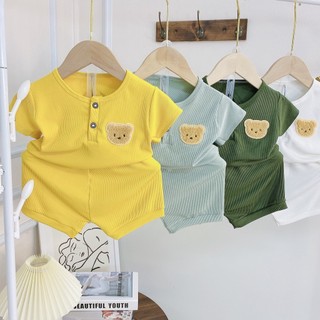 Đồ bộ bé trai , bé gái bộ cộc tay tăm lạnh siêu mát khuy cổ qn16
