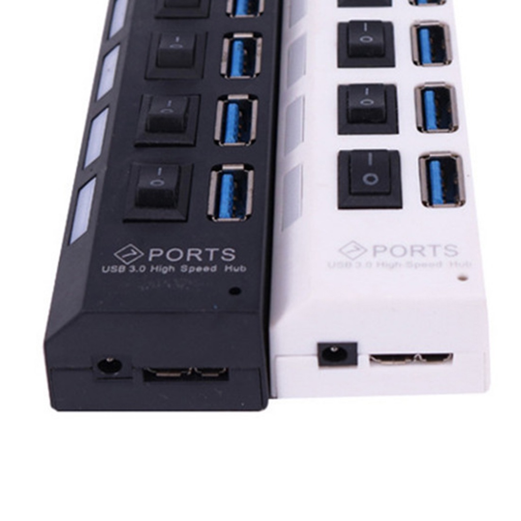 Bộ Chia 7 Cổng USB 3.0 Họa Tiết Hoa Hướng Dương Kèm Công Tắc Tiện Dụng Cho Máy Tính