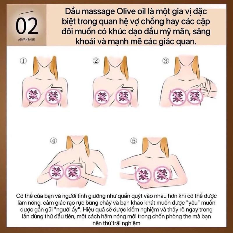 Massage Oil Tinh Chất Olive - Dầu Mát Xa Ô Liu Thư Dãn Cơ Thể - Có Mùi Thơm Nhẹ