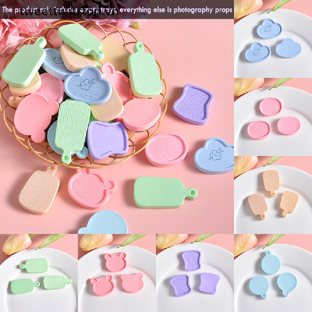 Set 3 Khay Đựng Thức Ăn Tỉ Lệ 1: 12 Dùng Trang Trí Nhà Búp Bê