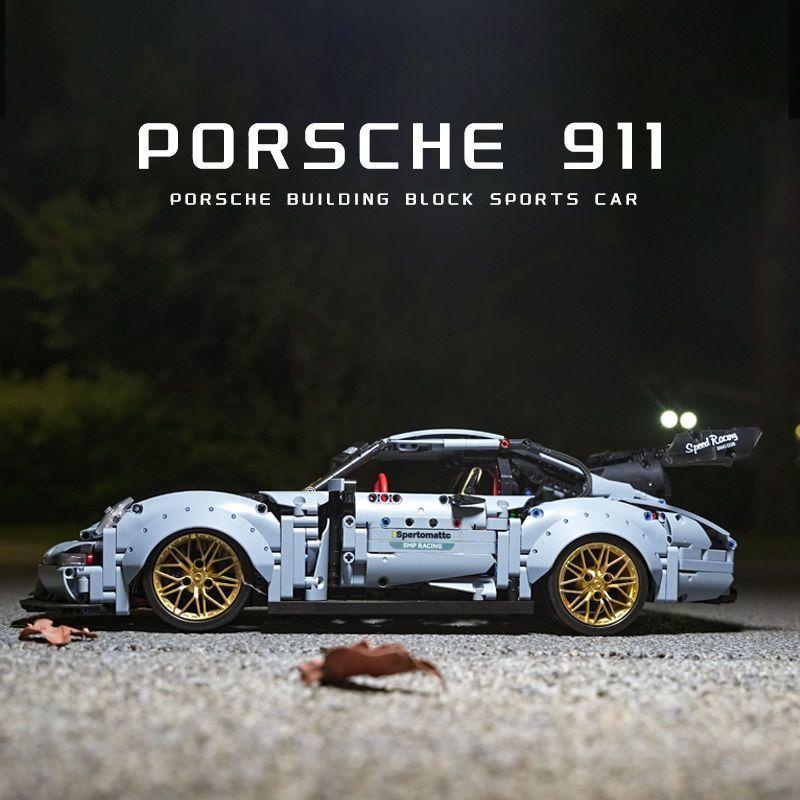 Urchin Toys**Porsche 911, sương mù, xe thể thao màu xanh, quà tặng đồ chơi