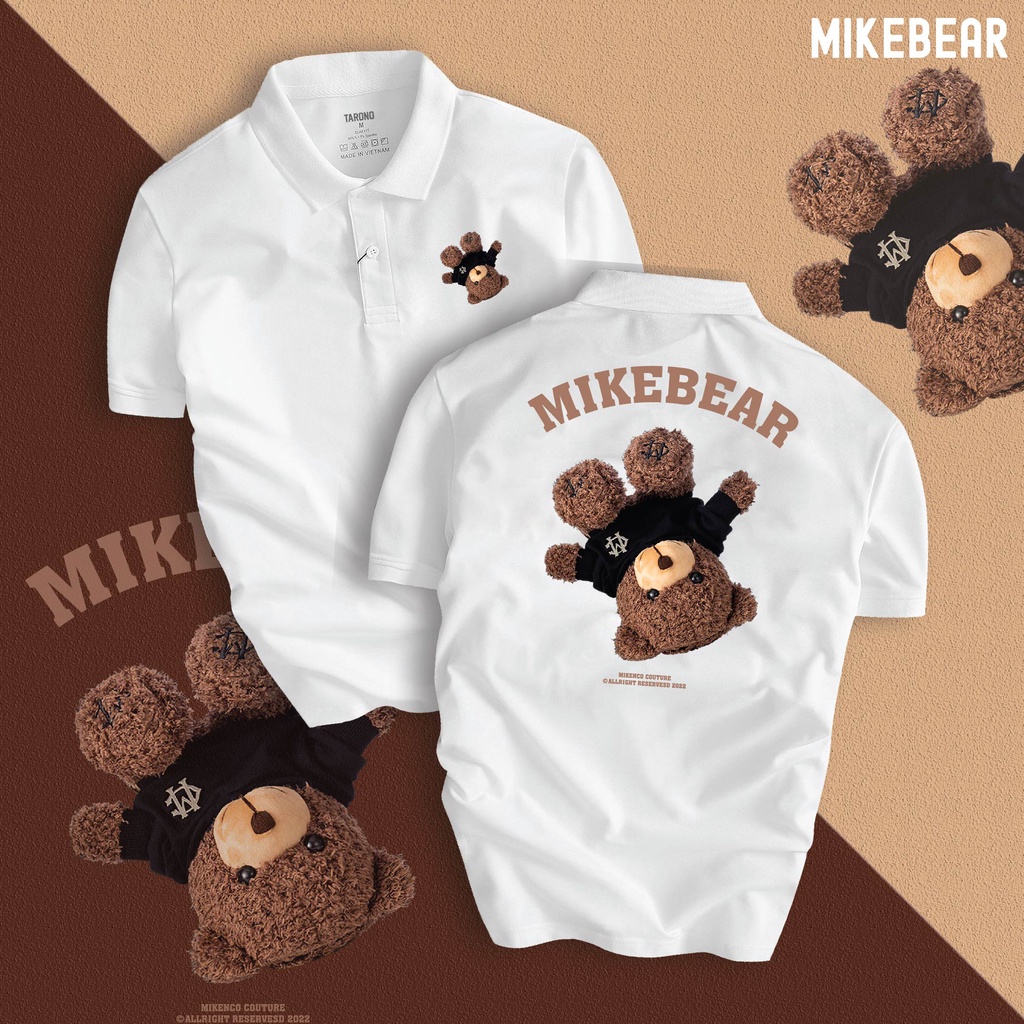Áo Polo nam nữ Gấu Teddy MIKEBEAR cổ bẻ vải xịn fullbox, trẻ trung, thanh lịch