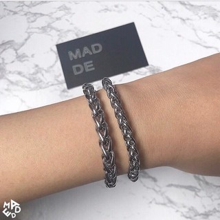 Vòng tay xích xoắn cỡ đại và trung ( KHÔNG ĐEN GỈ ) Twisted chain bracelet -BCT-MEDIUM / BCT-BIG