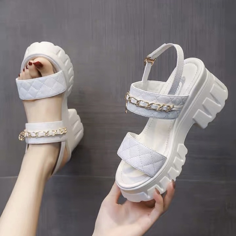 Sandal đế cao 7cm  dép quai hậu Andu Store