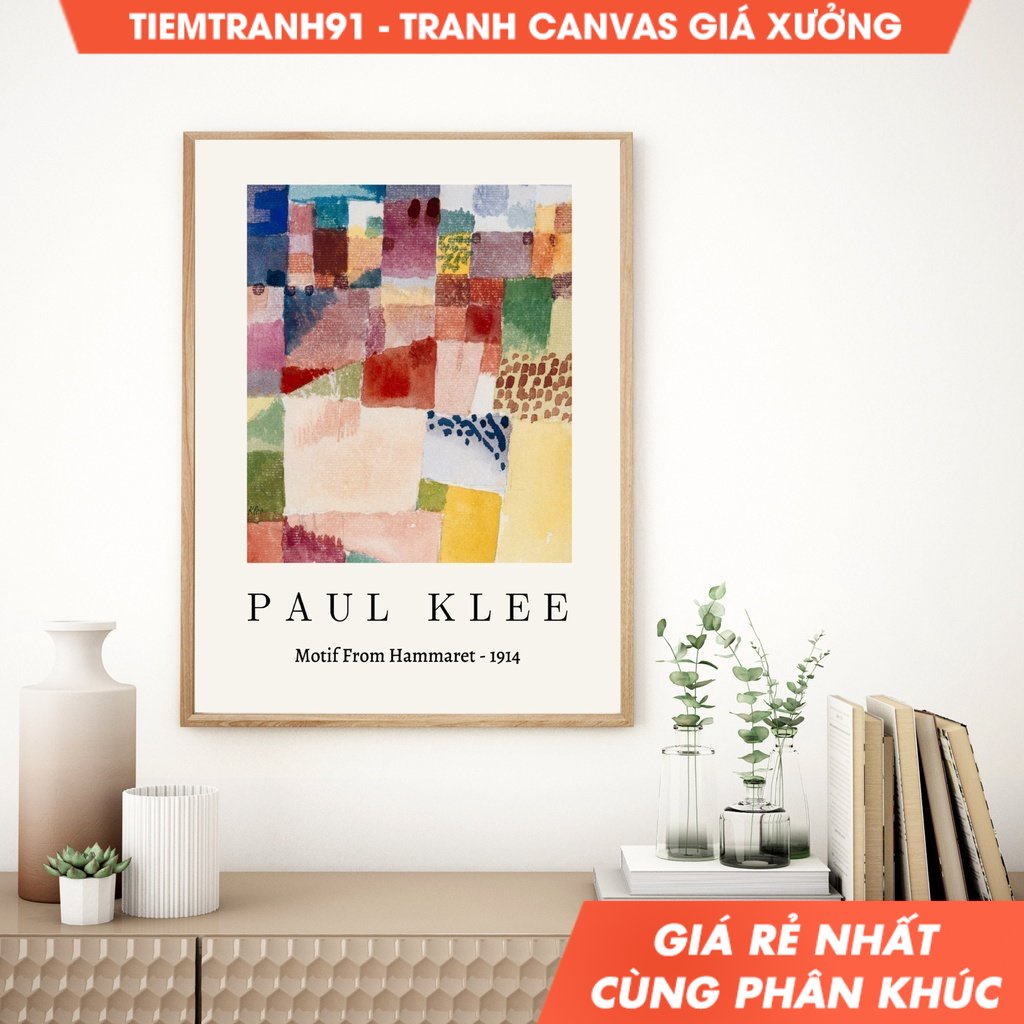 Tranh treo tường Paul Klee Motif from Hammamet, Paul Klee Exhibition Poster, Pul Klee, Paul Klee Unt