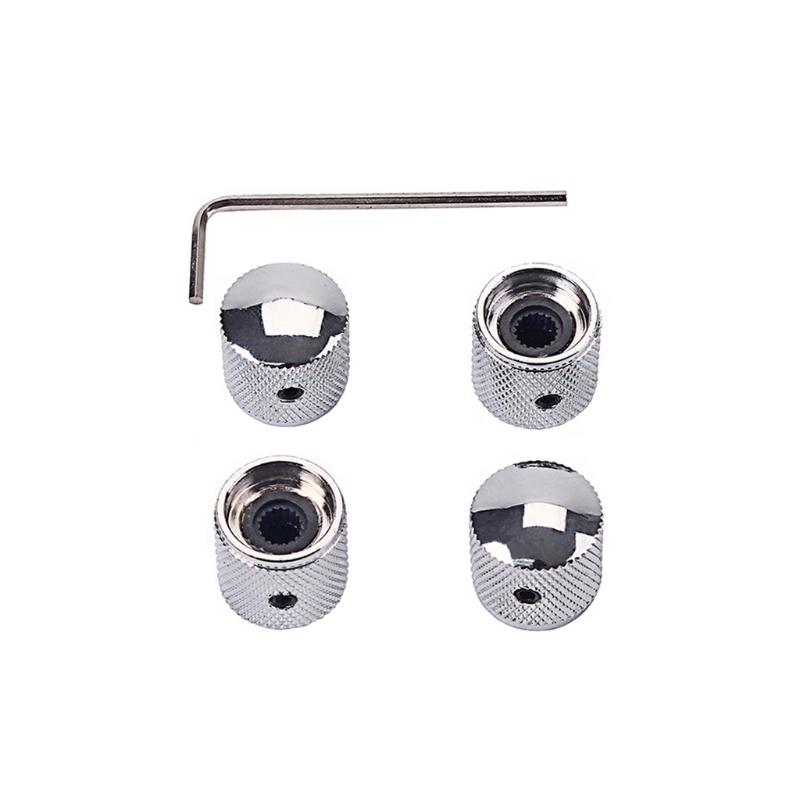 Set 4 Núm Điều Khiển Bằng Kim Loại Cho Đàn Guitar Điện