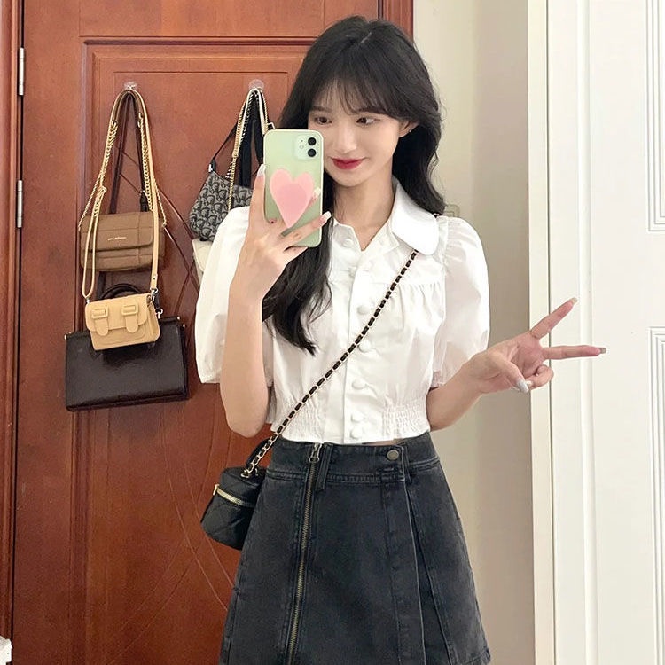 Áo sơ mi nữ COZOKC dài tay cổ bẻ thời trang Hàn Quốc