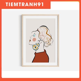 Tranh treo tường | Tranh nghệ thuật trừu tượng - Abstract Face Print, Portrait Print, Boho Art 02