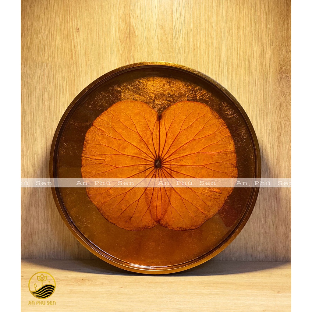 KHAY LÁ SEN THẬT, KHAY TRÀ LÁ SEN, ĐỒ TRANG TRÍ DECOR LÁ SEN